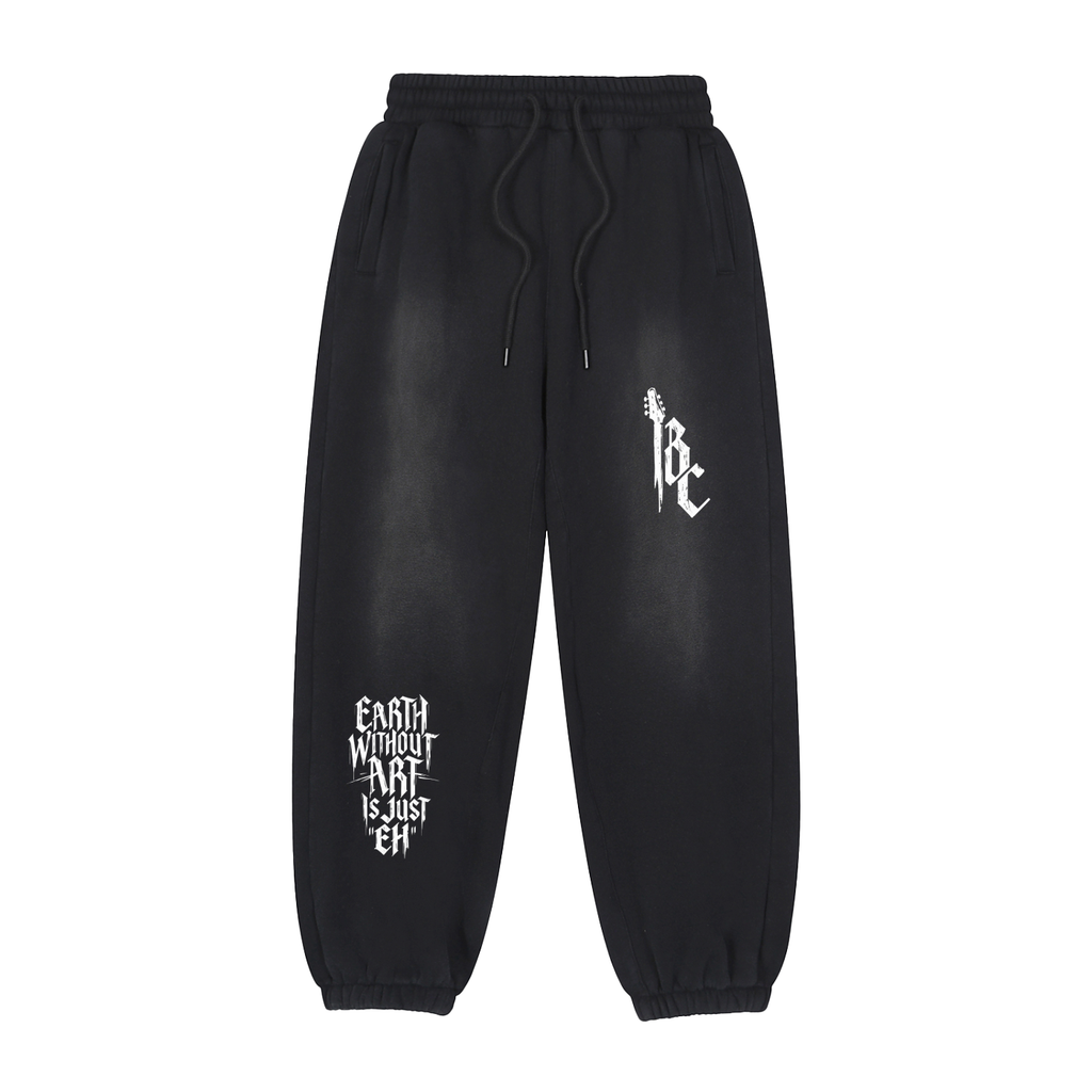 Vintage Washed Frayed Fleece Jogger